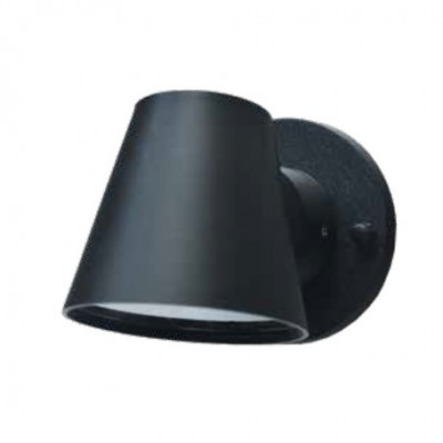Φωτιστικό Σποτ Μονής Κατεύθυνσης GU10 230V Polycarbonate Μαύρο IP54 Shasta